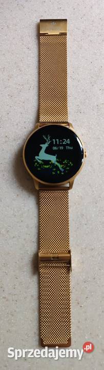 SMARTWATCH DAMSKI GROSSI ZŁOTY MESH TRYBY Raszyn