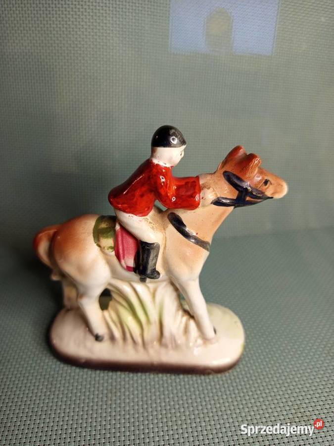 Zabytkowa Angiels figurka Dżokeja na koniu Pozostałe mazowieckie Warszawa