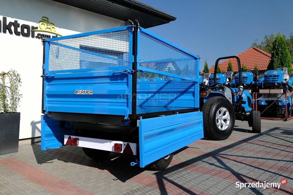 Przyczepa rolnicza jednoosiowa 2T z kiprem i Tajęcina