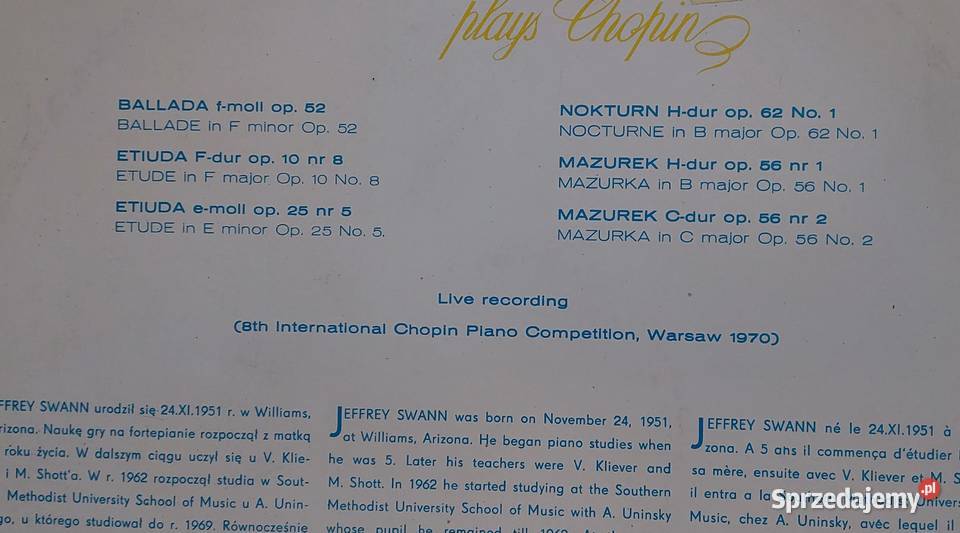 35 Płyty winylowe 13 Chopin Dzieła wszystkie 3 i więcej sprzedam