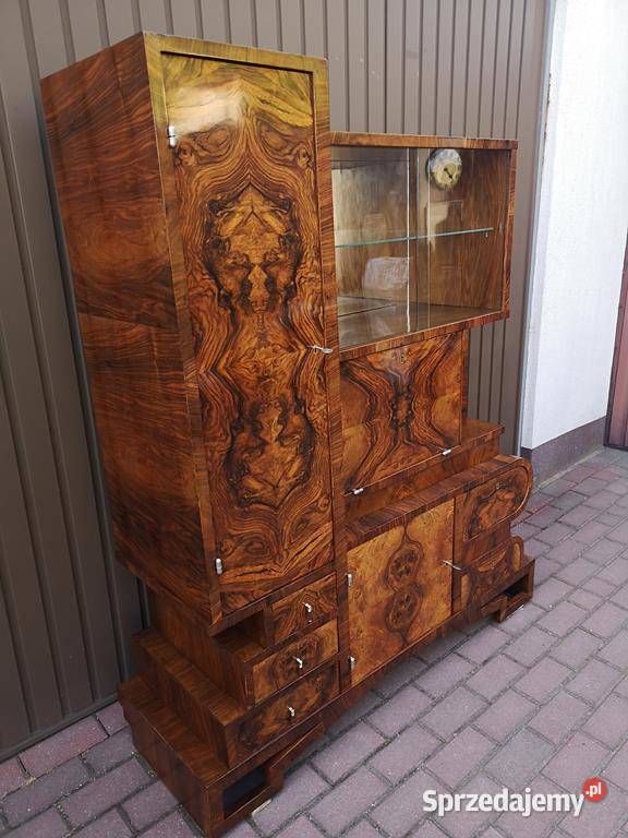 Witryna Barek ARTDECO Unikat Politura Orzech wielkopolskie Swarzędz