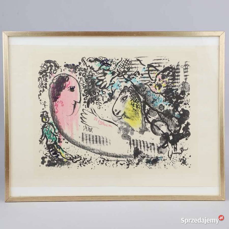 Odbitka litograficzna Marc Chagall niesygnowana Malarstwo Piła sprzedam
