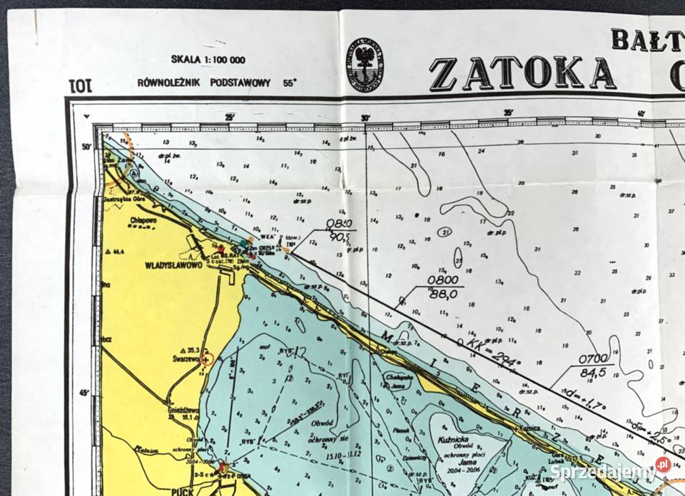 Mapa Bałtyk Zatoka Gdańska podkarpackie