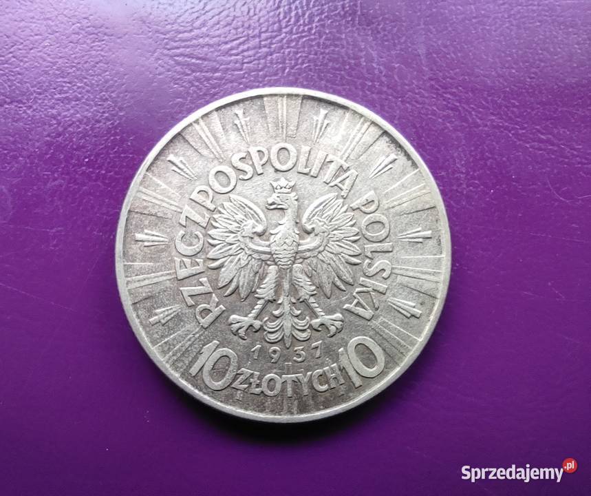 Moneta II RP 10 1937 PIŁSUDSKI Srebro Oryginał Pruszków sprzedam