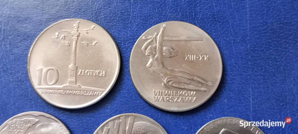 Stare monety 10 złotych 7 monet PRL Polska Numizmatyka podkarpackie