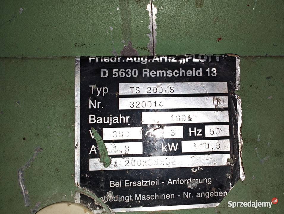 Szlifierka stołowa flott 2900obrmin 400v 09kW łódzkie