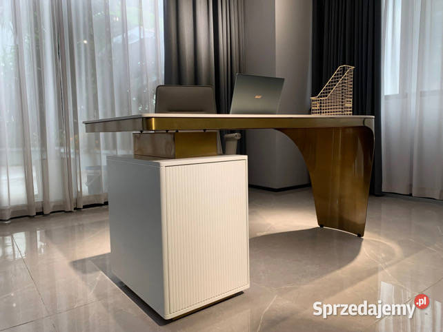 Biurko Matrix Premium kaszmirowo złote biurko małopolskie