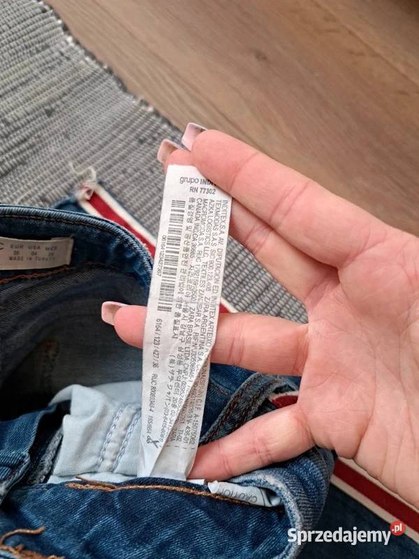 Jeansy Zara z lampasem unikalny styl 36