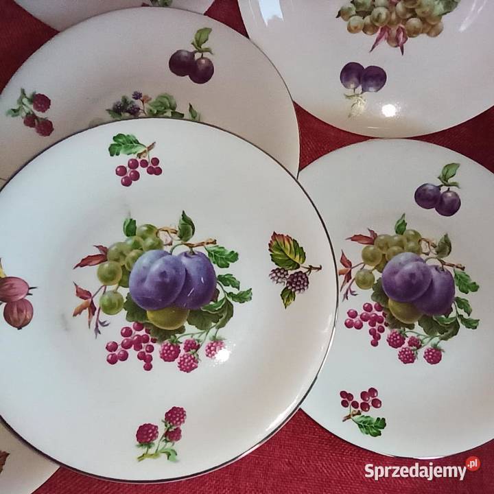 6 talerzyków z owocami Winterling Bavaria Gdańsk
