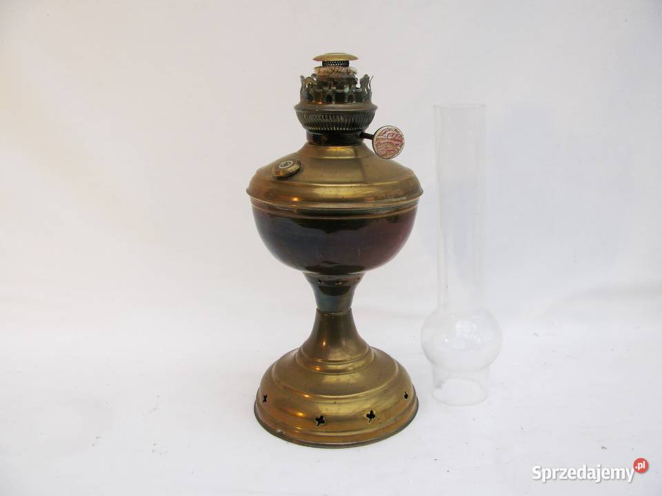 Lampka Lampa naftowa mosiądz Szczecinek