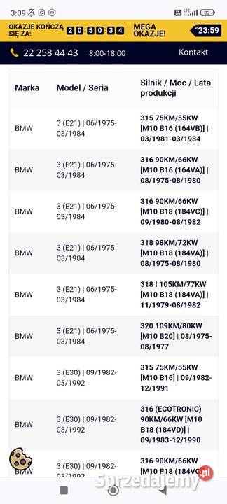 BMW E30 18 20 sprzęgło zestaw sprzęgła tarcza Stare Wierzchowiska