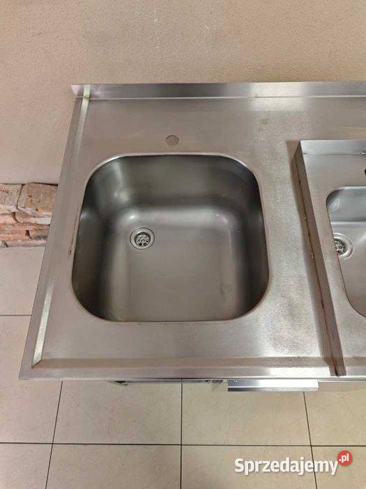 Zlew gastronomiczny 2komorowy 90x70x90h z szafką Góra