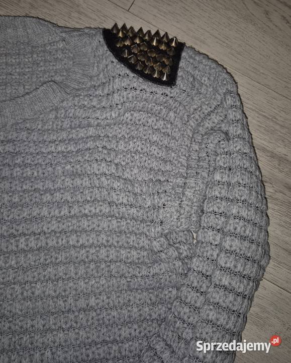Sweter damski popielaty ćwieki 38M Łódź sprzedam