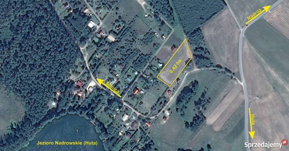 Sprzedam działkę w m Hutakujpom pow rypiński 4274m2
