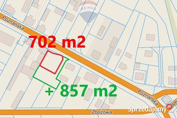 Mrowino działka mieszkaniowousługowa w centrum