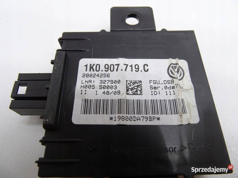 MODUŁ STEROWNIK ALARMU 1K0907719C AUDI A3 8P VW
