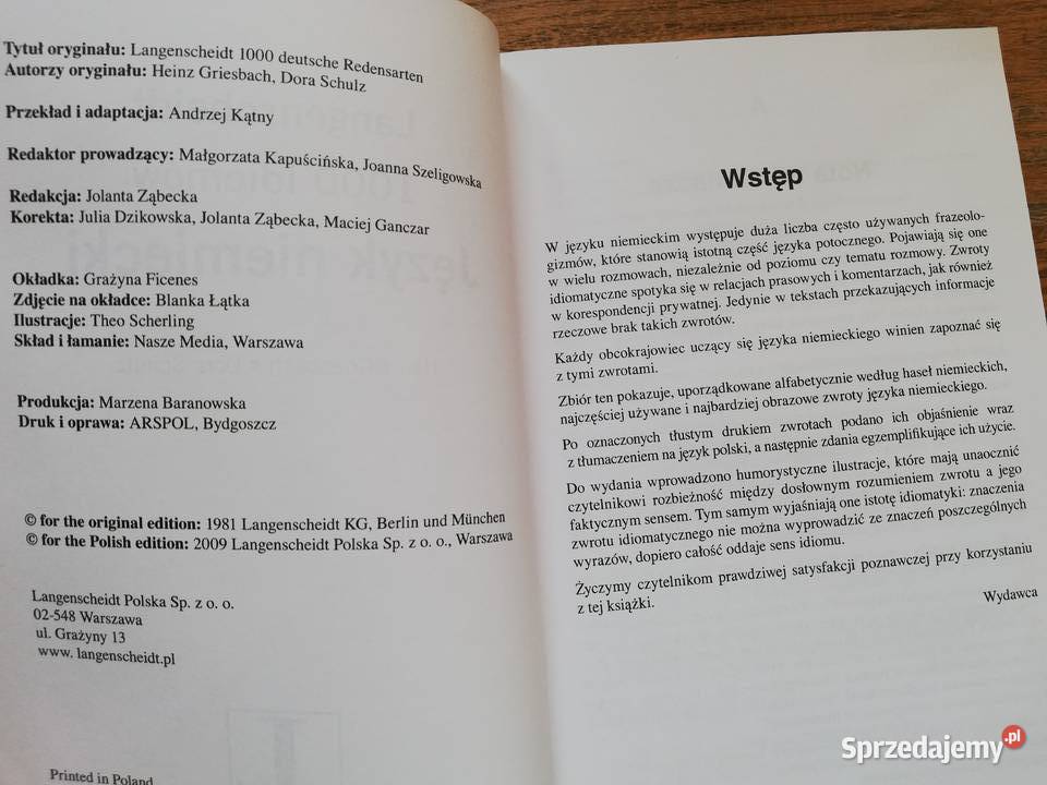 1000 idiomów Język niemiecki Langenscheidt nowa Kraków