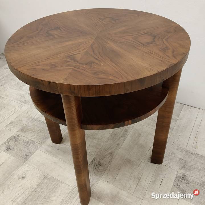 stolik art Deco design vintage lata 40te orzech Radomsko