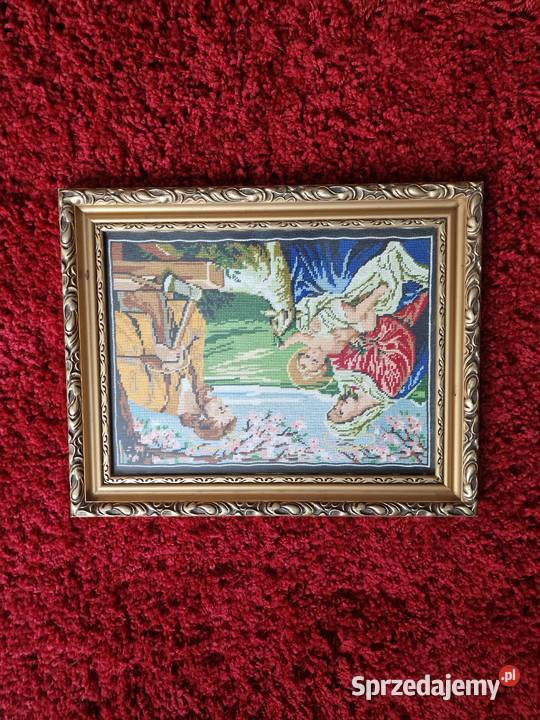 OBRAZY RĘCZNIE HAFTOWANE OSTATNIA WIECZERZA Antyki, Sztuka, Kolekcje Nowy Sącz sprzedam