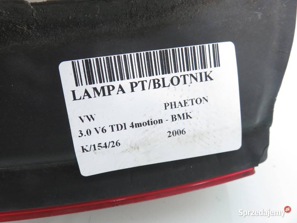 LAMPA PRAWA TYLNA VW PHAETON osobowe
