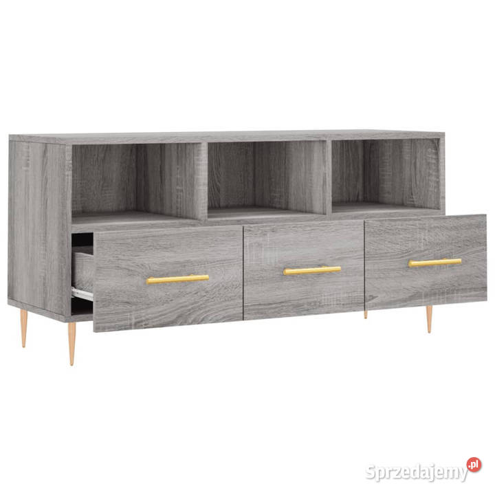 Szafka pod telewizor szary dąb sonoma 102x36x50 RTV Warszawa