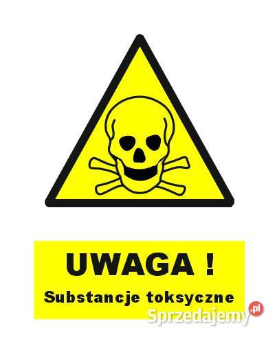 Naklejka Uwaga Substancje toksyczne 10 x 15 mm Kamionna
