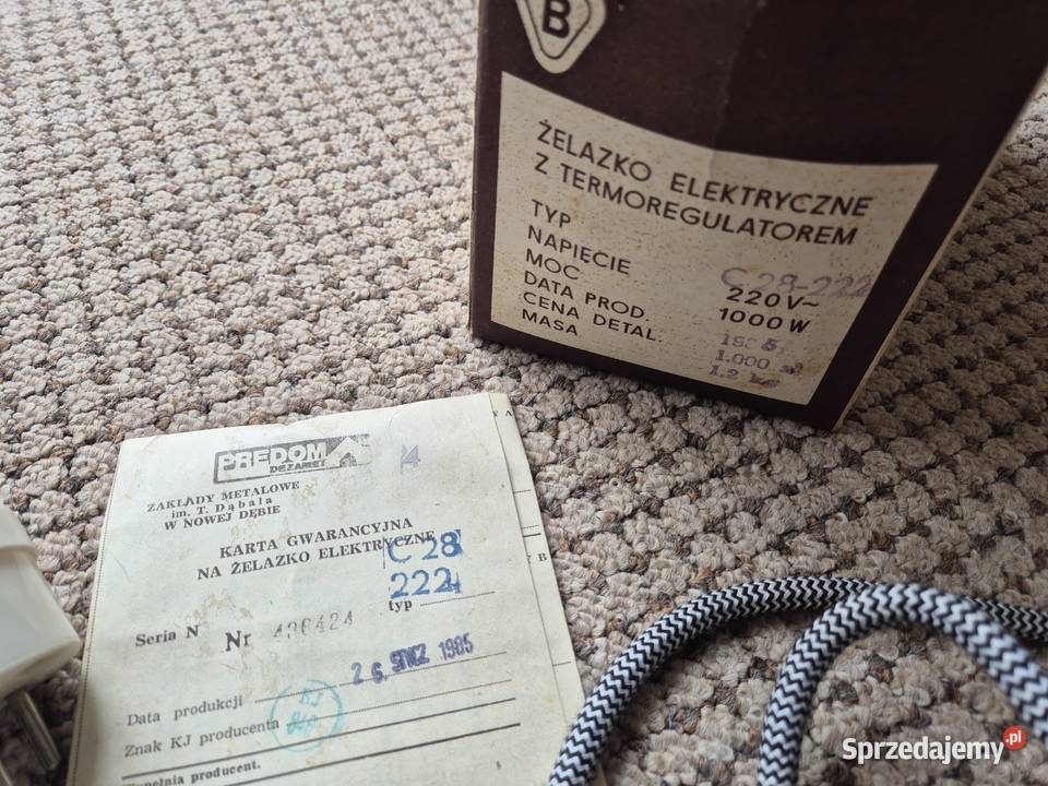 Żelazko Dezamet C28222 1985 r sprawne pudełko małopolskie sprzedam