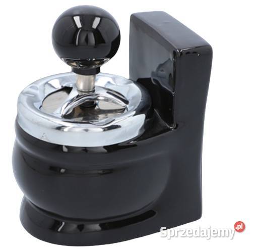 Czarna Popielniczka Ceramiczna w Kształcie Ostrowy nad Okszą