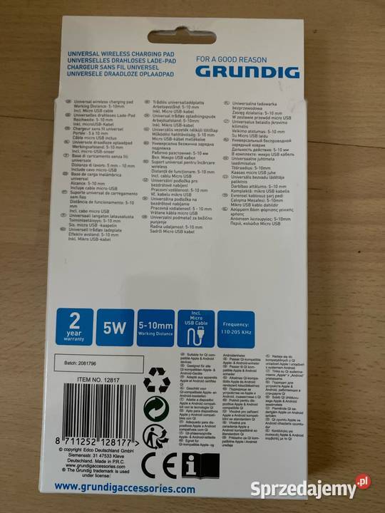 Ładowarka indukcyjna grundig nowa Ładowarki kujawsko-pomorskie Bydgoszcz