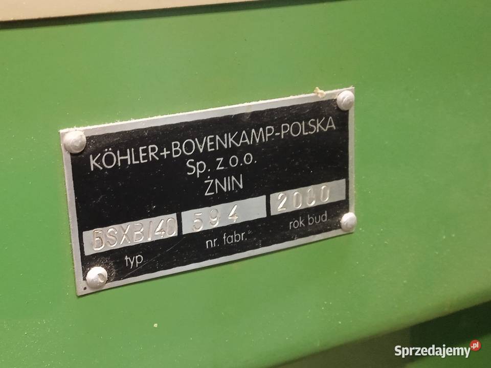 Strugarka wyrówniarka ŻEFAM czteronożowa 2000 Bydgoszcz