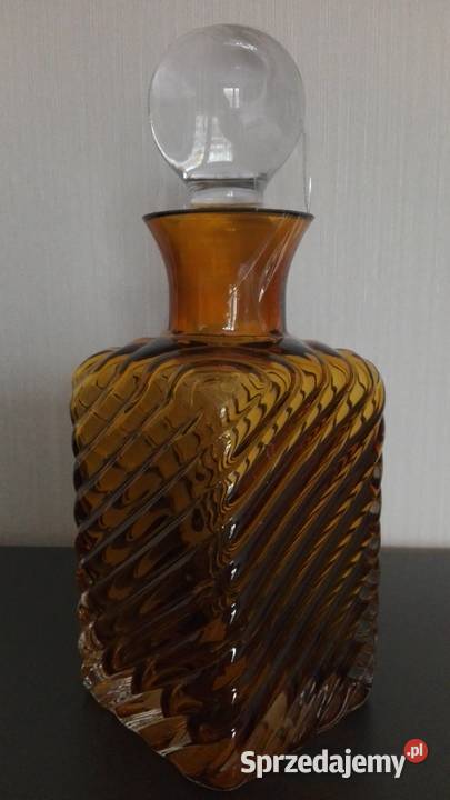 Karafka szklana grube miodowe szkło NOWA Białystok