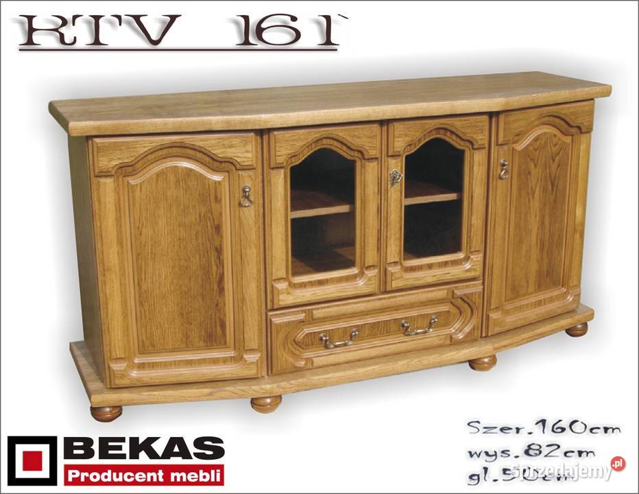 Ładna komoda RTV 121 z szufladą Dąb naturalny 82cm sprzedam