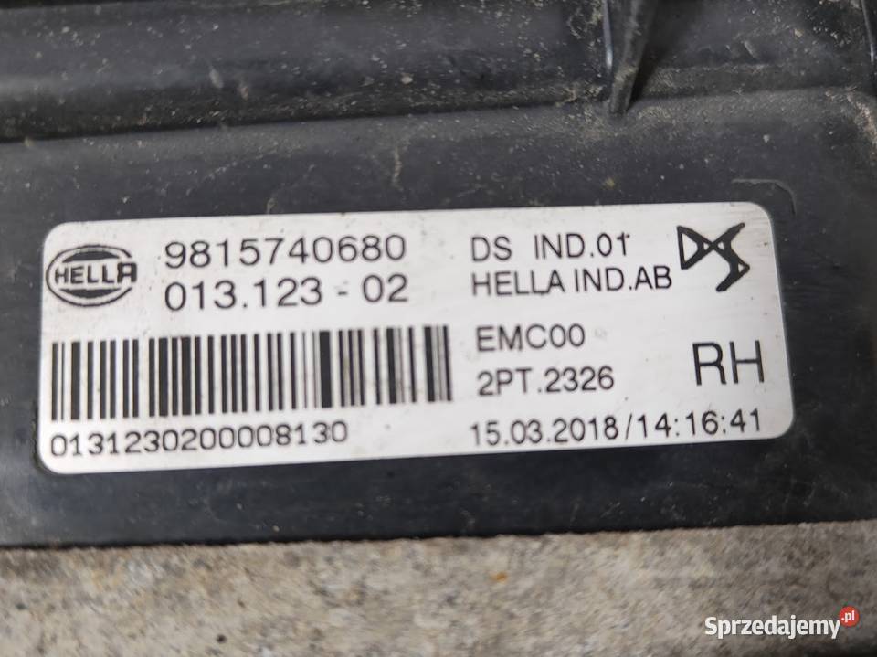 Lampa LED DRL Prawy Przód Citroen DS7 1822 Pleszew