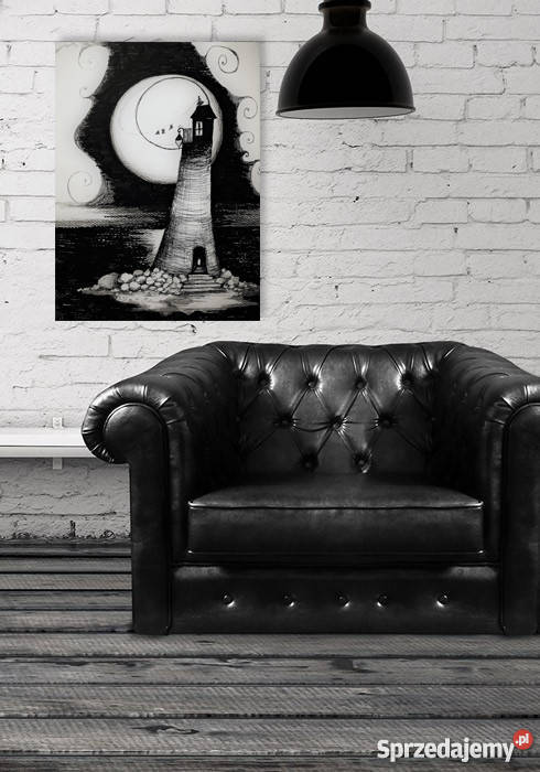 Rysunek piórkiem Latarnia morska artystki śląskie