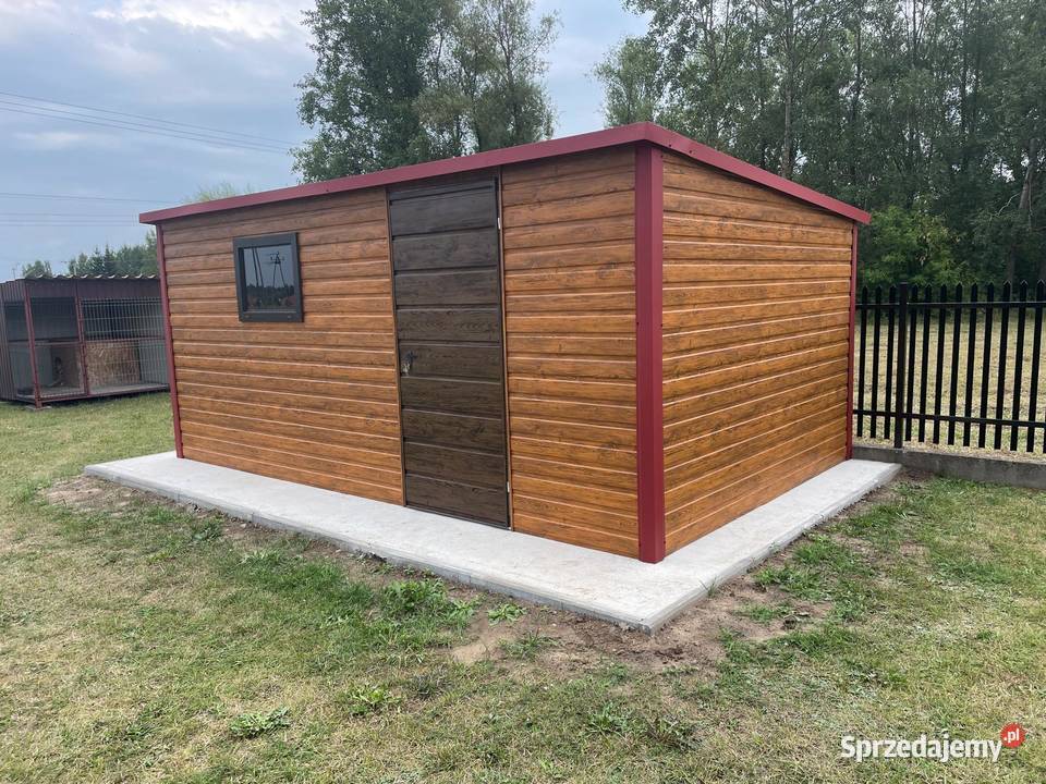 Garaż Blaszany Schowek 5x3 drewnopodobny CAŁA Olsztyn