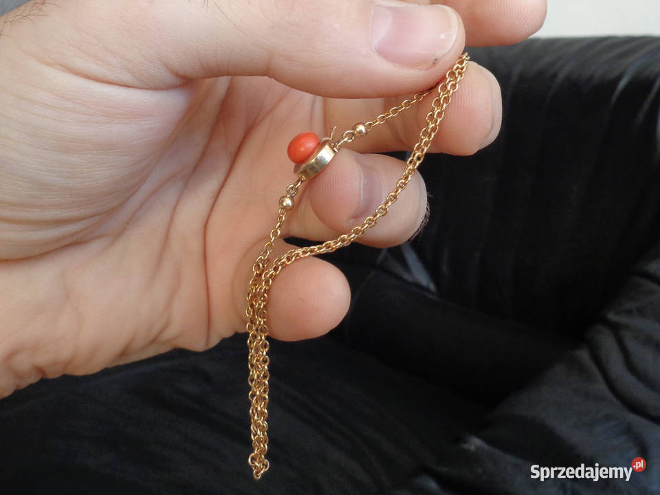 Bransoletka Złota z Koralem