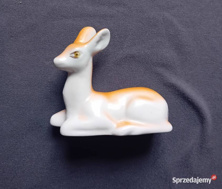 Figurka leżąca sarenka Połonne Ukraina lata wielkopolskie Koźminek sprzedam