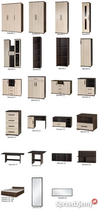 Meblościanka INEZ PLUS Zakup dowolnych elementów Bytom