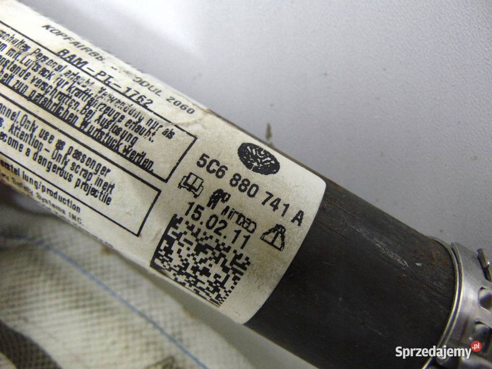 KURTYNA AIRBAG LEWA 5C6880741A VW JETTA VI 5C osobowe