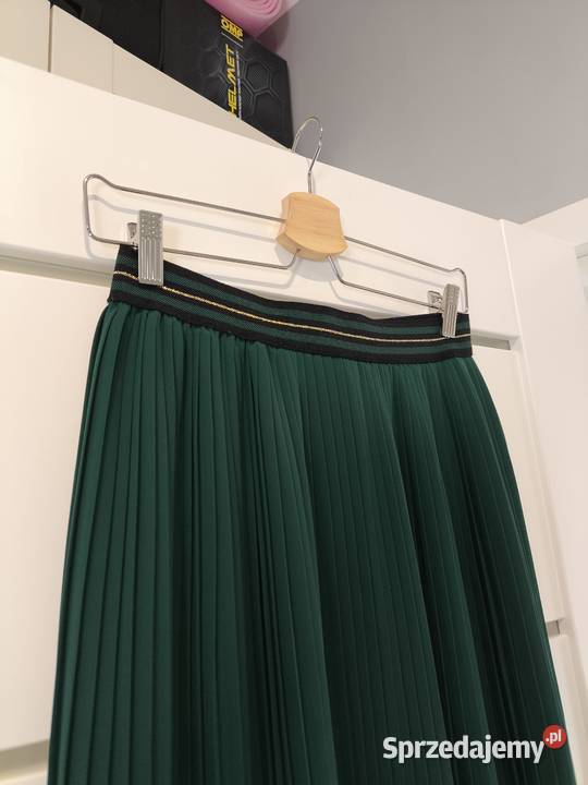 Spódnica damska świąteczna plisowana butelkowa