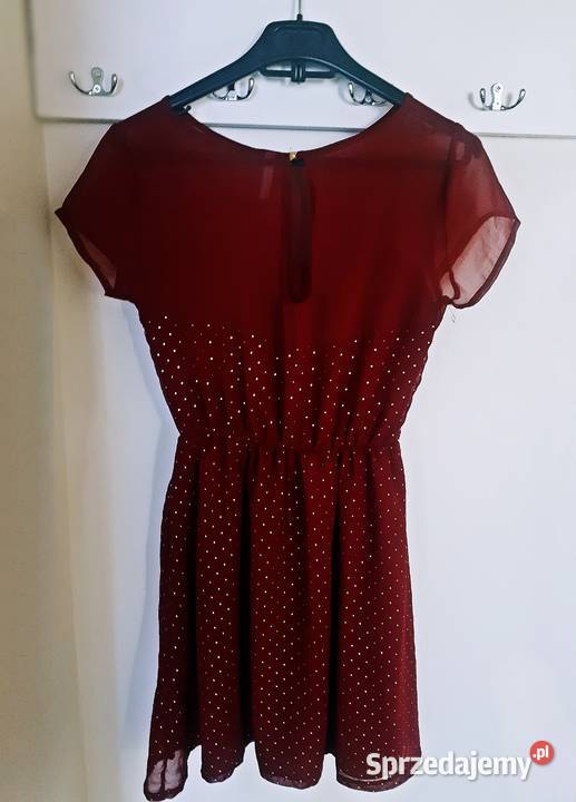 Sukienka STRADIVARIUS bordo 38 M na wesele mazowieckie Warszawa