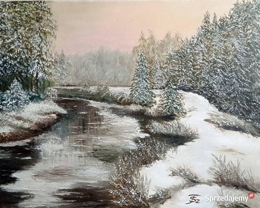 Obraz olejny Zima Obrazki i obrazy lubelskie Lublin