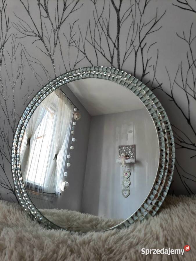 LUSTRO okrągłe glamour kryształki 50 60 70 przezroczysty podkarpackie Przemyśl