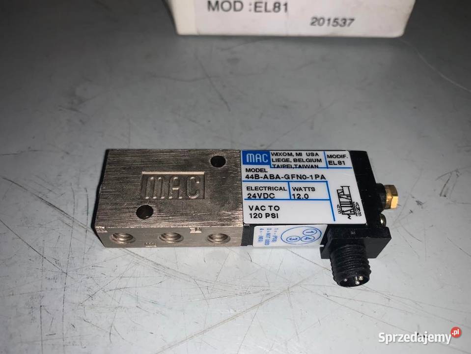 Elektrozawór MAC 44BABAGFN01PA mazowieckie Warszawa
