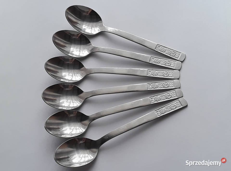 Łyżeczki do herbaty 1 RÓŻE Gerlach sztućce PRL Dąbrowa Górnicza