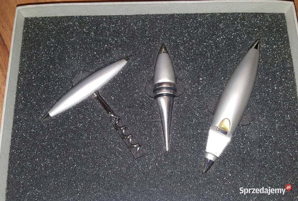 Komplet zestaw ze stali szlachetnej do wina nowy Katowice sprzedam