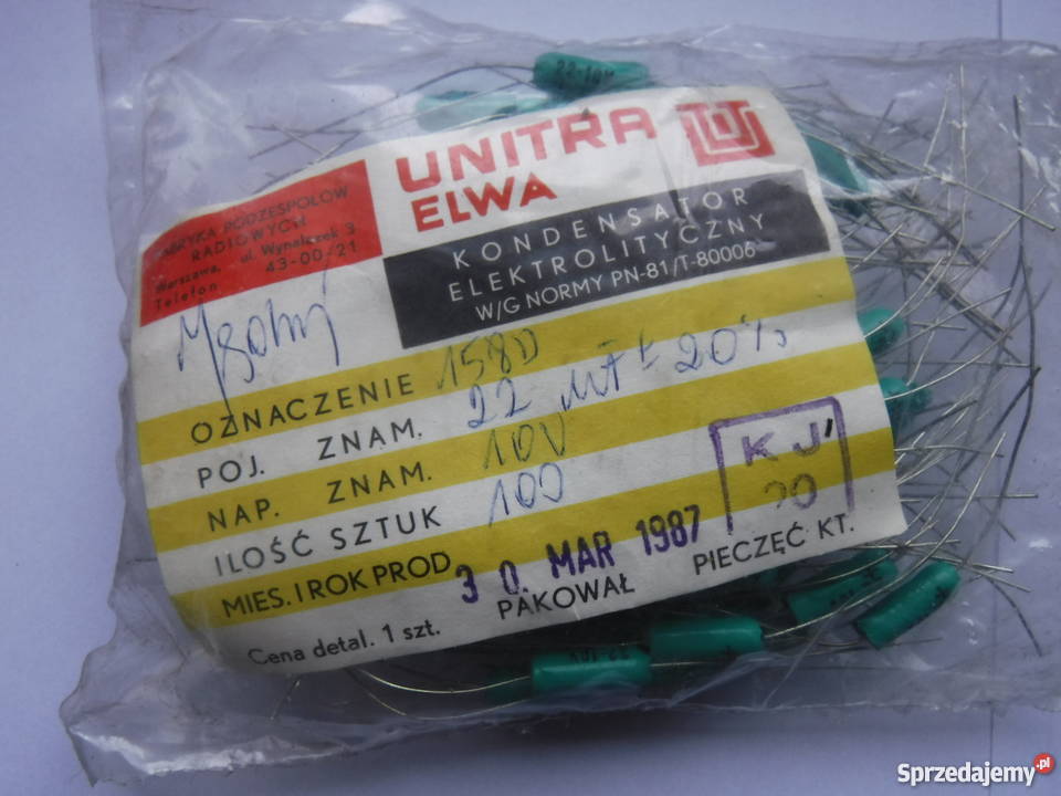 Kondensator elektrolityczny ELWA różne rodzaje