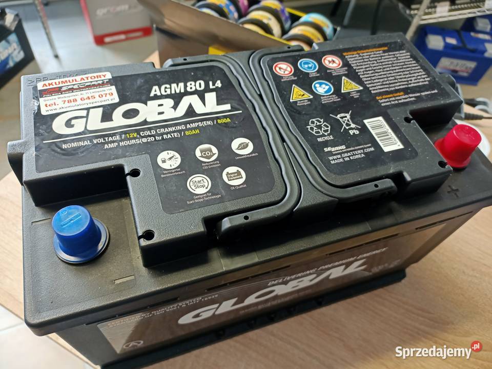 Akumulator Global AGM STARTSTOP 80Ah 800A Układ elektryczny Grudziądz
