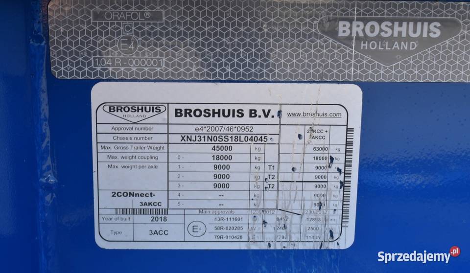 Naczepa 5 osiowa bdf pidkonntenerowa rozpinka na