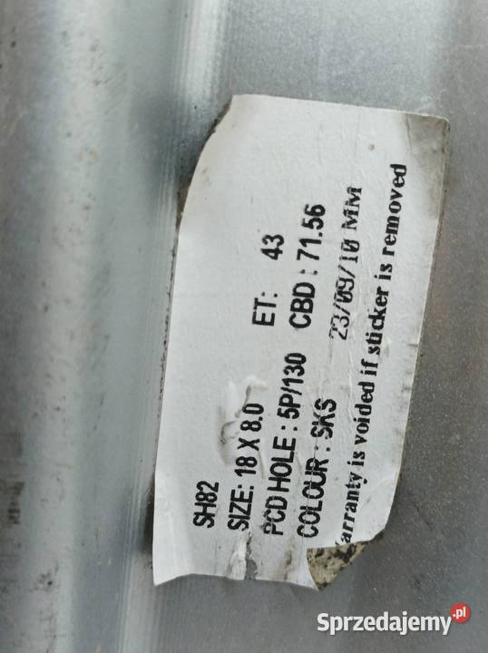 FELGA ALUMINIOWA R18 5X130 ET43 OC71 8JX18H2 MSW